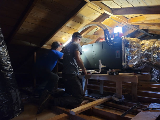 High-efficiency furnace and heat-pump service