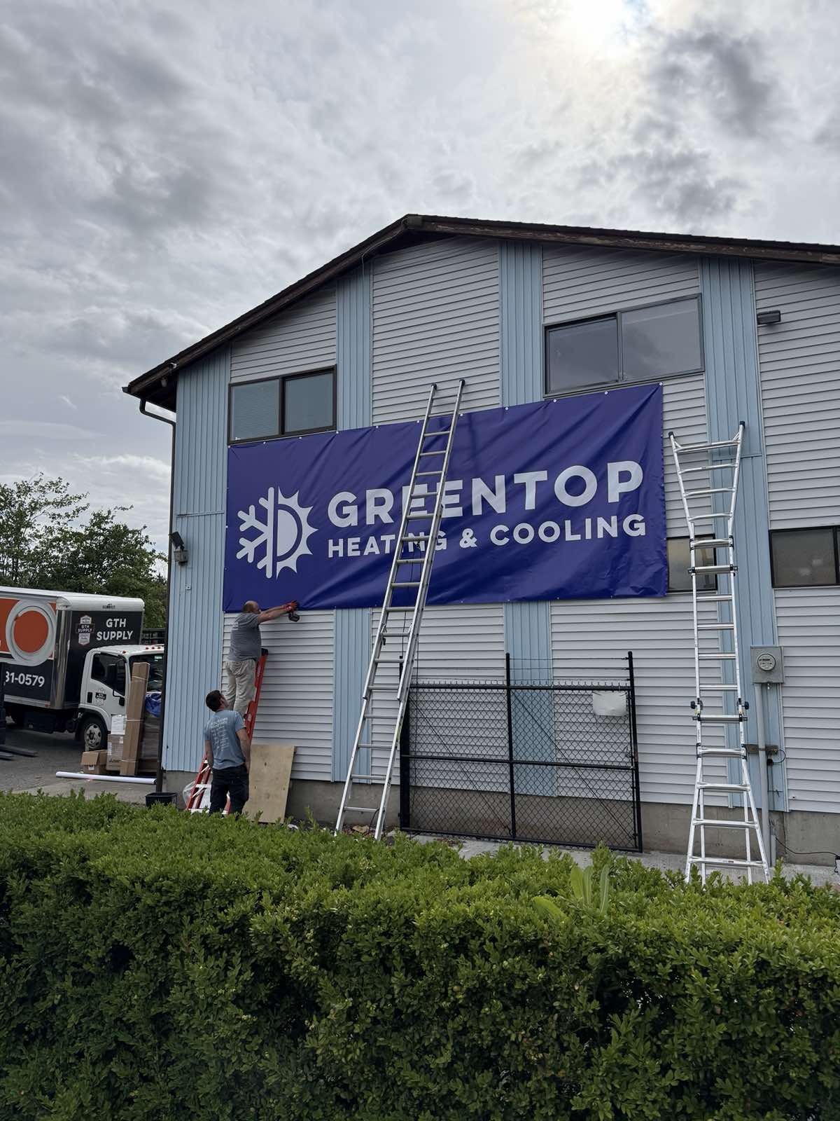 GREENTOP Heating office with exterior sign in Kent